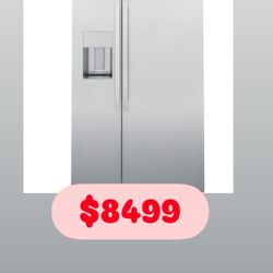  Decor 42 Inch Wide 24 Cu. Ft. Energy Star Certified Side By Side Refrigerator with External Ice and Water Dispenser