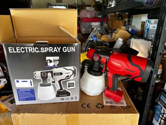 New cordless spray gun. DIY, indoor/outdoor jobs. Tool only. You can use a Milwaukee 18v battery on this tool. Try before you buy. Pick up only.