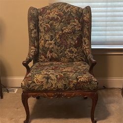 Floral Upholstered Chair 