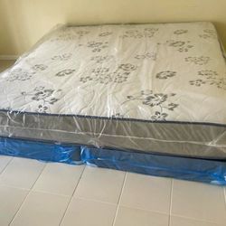 New KING SIZE MATTRESS WITH BOX SPRING SET FREE COLCHONES NUEVO KING SIZE BED 