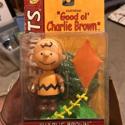 Vintage Peanuts Metal Lunchbox w/ Thermos + Sealed Charlie Brown Figure Lot