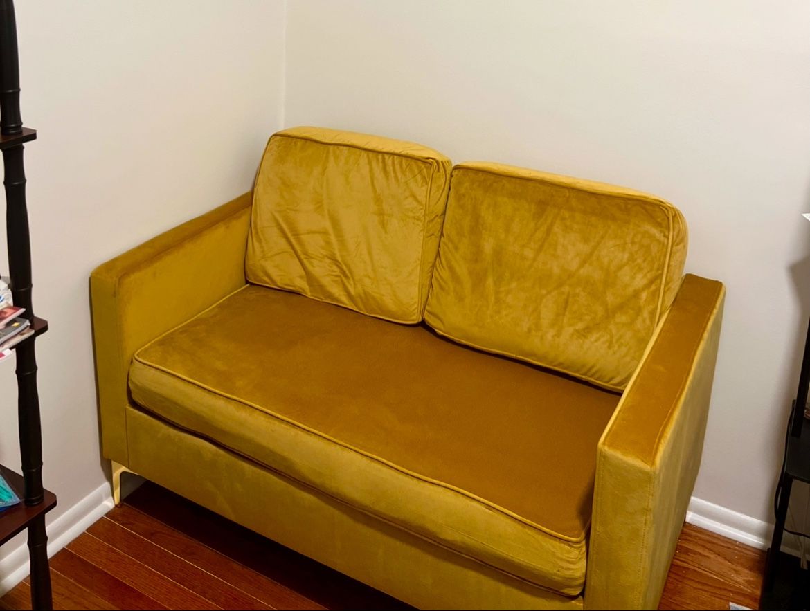 Mustard Yellow 51” Loveseat