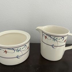 Mikasa Annette Cream & Sugar 