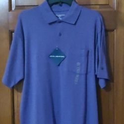 Men's Purple John Ashford Polo Size M
