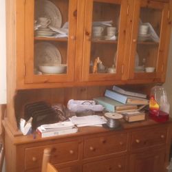 China Cabinet, And Computer Desk 