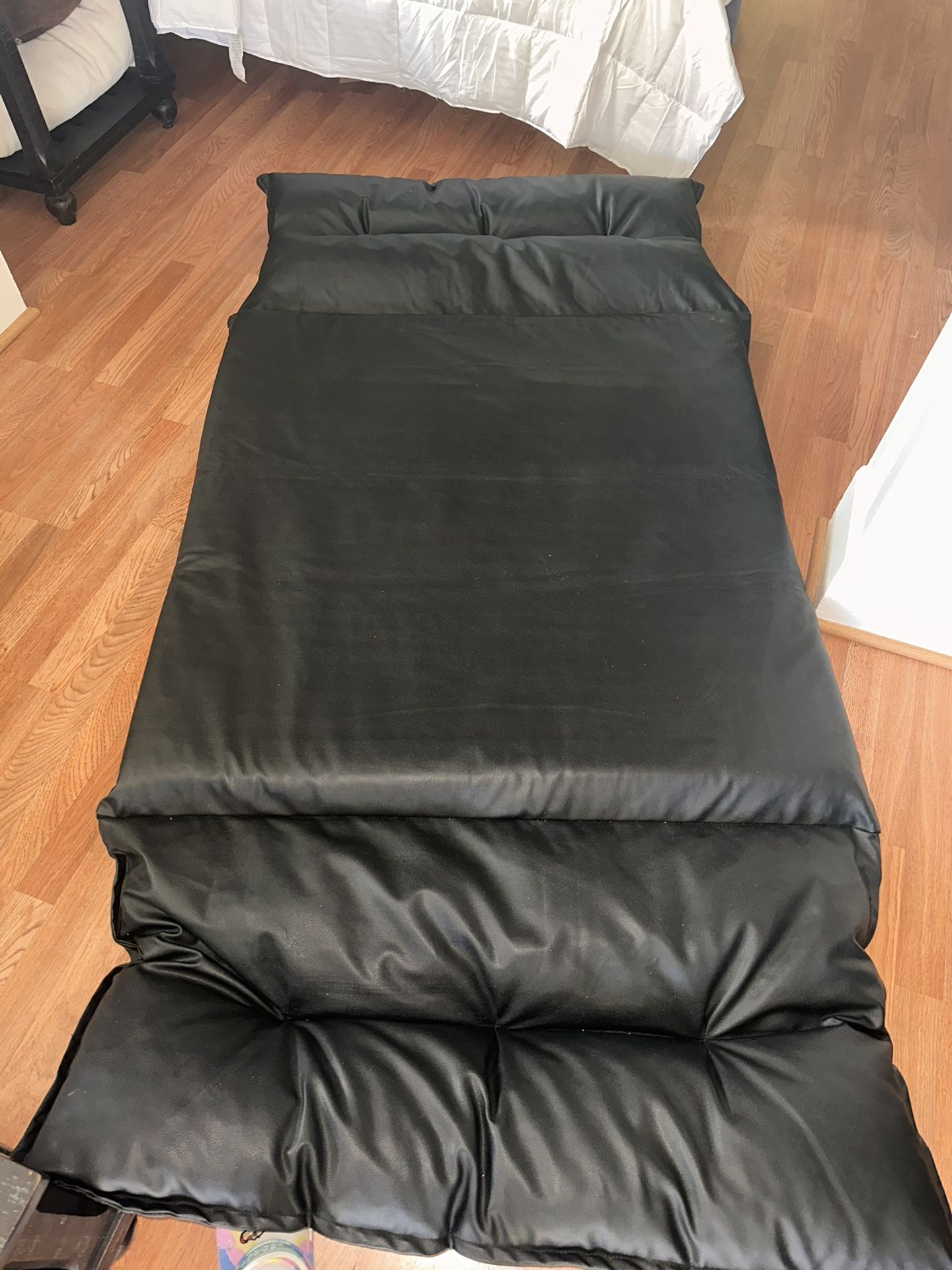 Black Leather Futon
