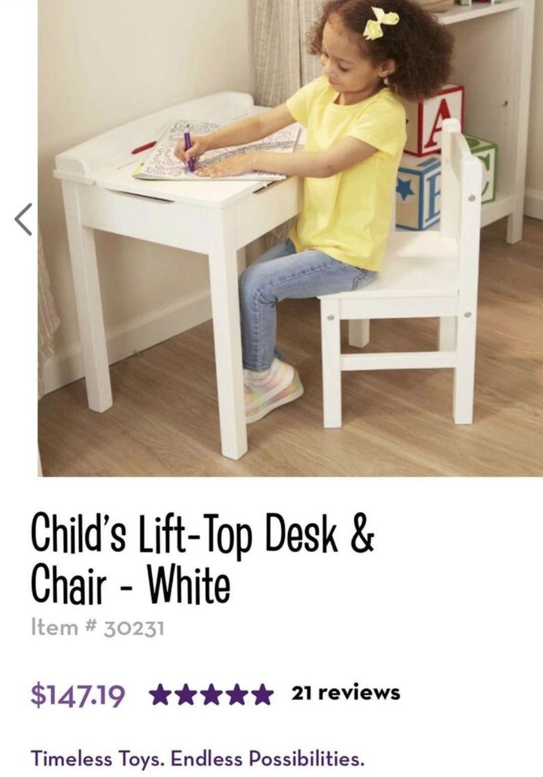 Lift Top Child desk - Melissa and Doug 