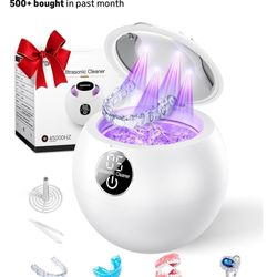 2X 360° Deep Cleaning,45kHz Ultrasonic Retainer Cleaner