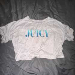 Blue and light grey, Juicy Couture tee SOFT inside and out! 