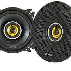 KICKER 46CSC44 CS-Series CSC4 4-Inch (100mm) Coaxial Speakers, 4-Ohm (Pair)