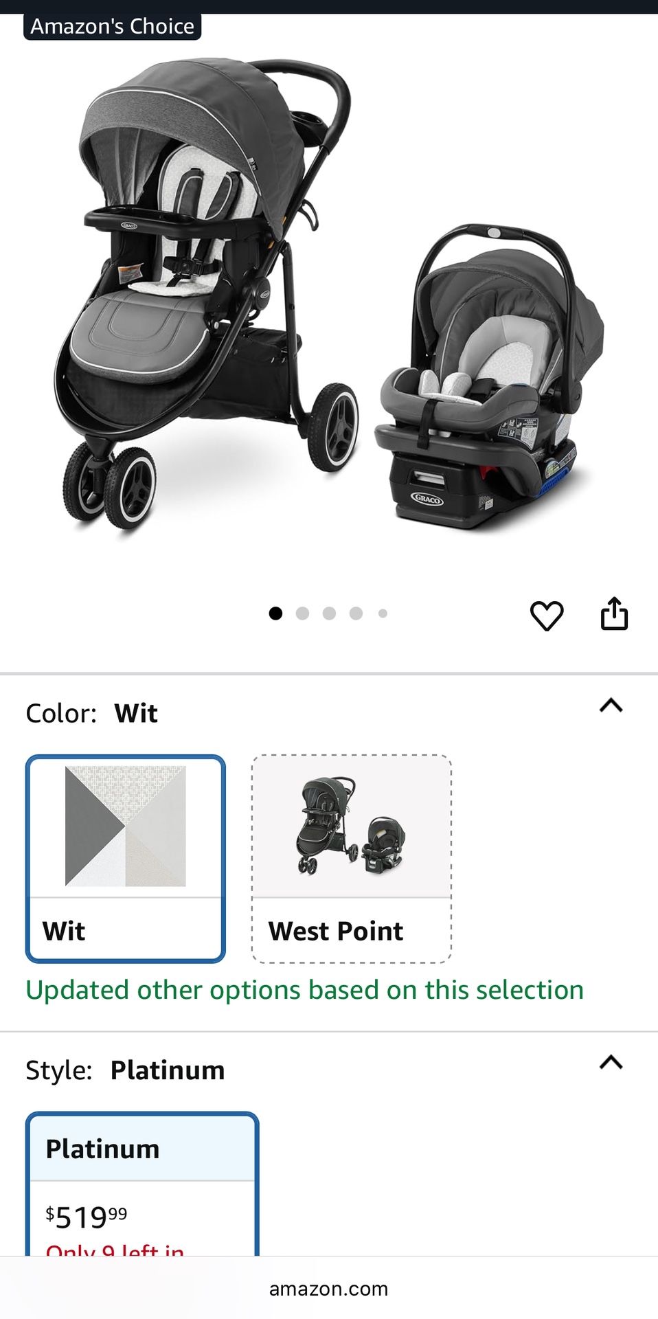 Graco stroller and car seat 
