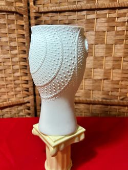 Vintage AK Kaiser West Germany Bisque Porcelain Op-Art Vase - Model 603-$50 CASH
