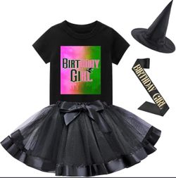 12-13 years Wicked-themed birthday girl outfit set