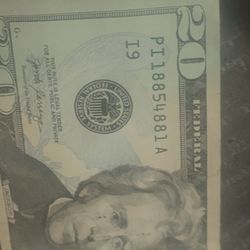 2017 A $20 Off Center Super Radar Note Rare