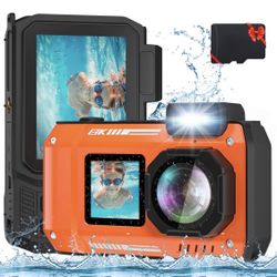 Upgraded 8K 70MP Underwater Camera with 32G Card, 33FT Camera Rugged Dustproof  The product is an upgraded Nikon COOLPIX underwater camera with a 70MP