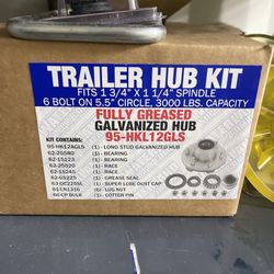New Trailer parts :  5-lug And 6-lug Hub Kits, 2500lb Jacks    