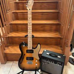 Squier Paranormal Thinline Telecaster W/ Fender Amp