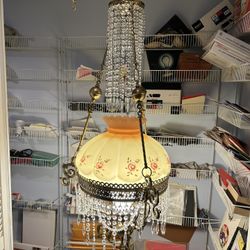 Rare One Of A Kind - Victorian Style Crystal Lamp