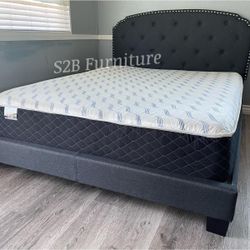 Queen Grey Burlap With Ortho Matres!!