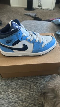 There almost brand new  my son grew out them and he only wearer them two  times and they still look clean