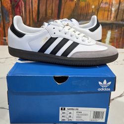 Adidas Samba Og White Black Gum Size 10, 10.5 New