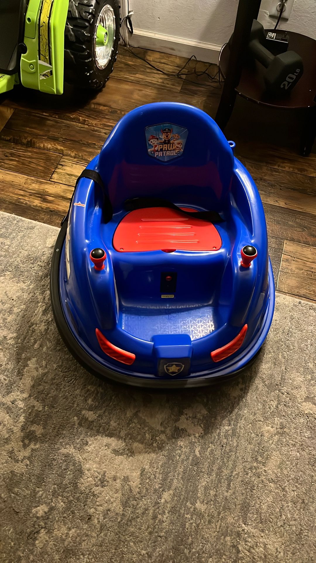 Miniature paw patrol power wheel indoor use