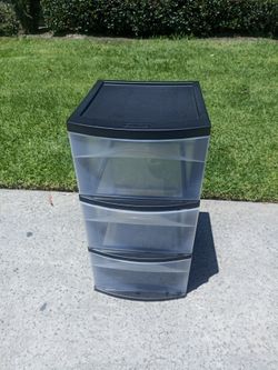 Black Sterilite 3 Drawer Storage - CLEAN