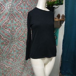 Mossimo Black Wide Sleeve Top, Size S