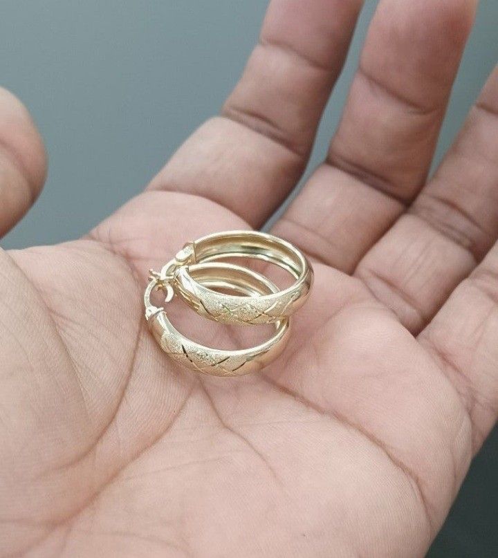 10kt Real Gold Hoop Earring For Women
