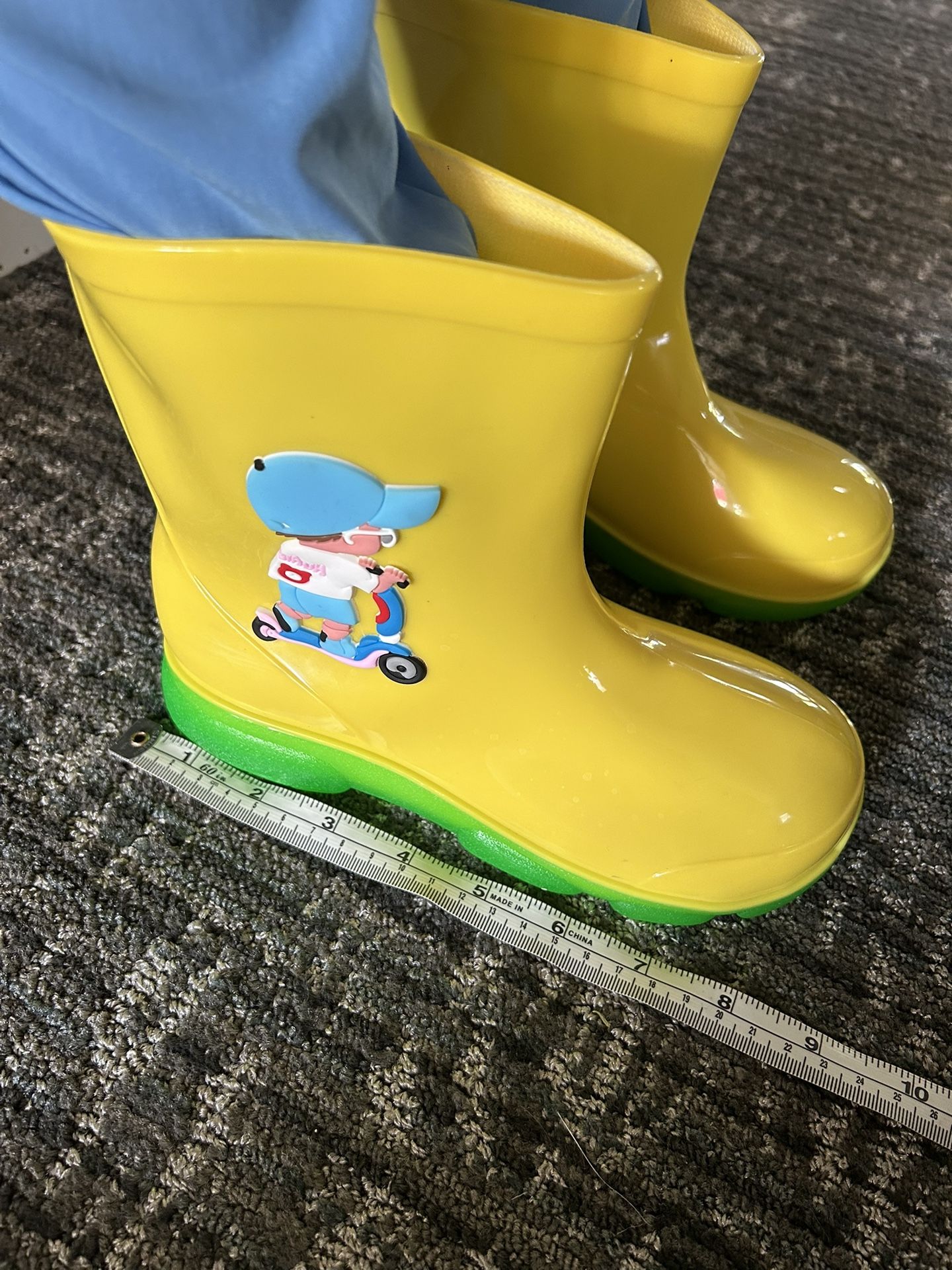 Yellow Kids' Rain Boots. New