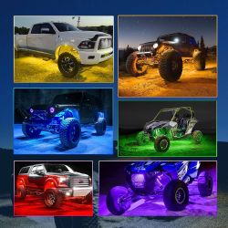 MICTUNING 2025 Upgraded CM RGB LED Rock Lights Kits - 12 Pods Multicolor Neon Light 