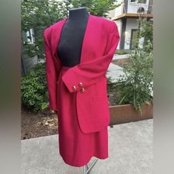 Kasper for ASL skirt suit size 10 set two pieces pink