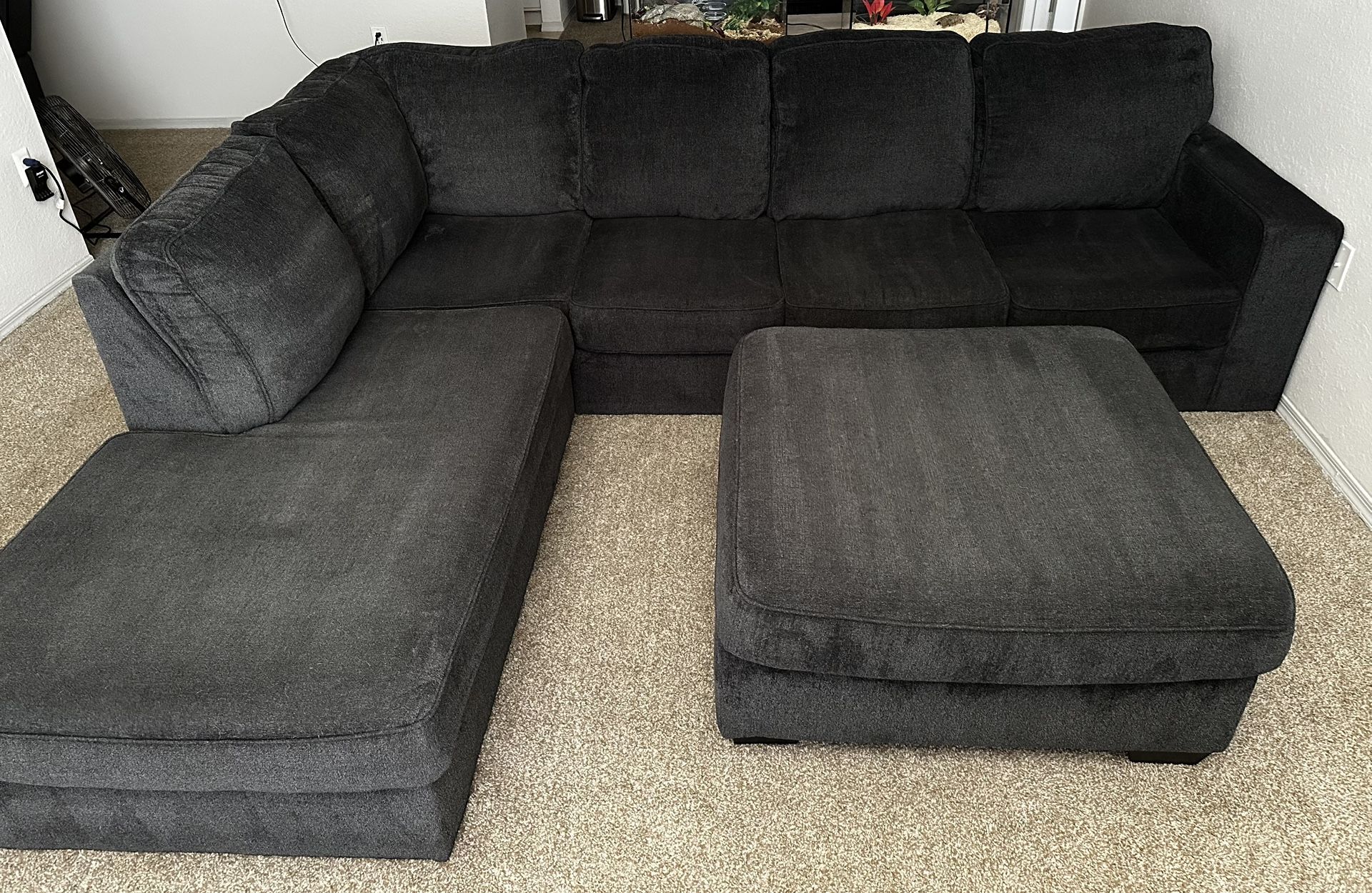 Altari 2-Piece Sectional with Chaise and Altari Oversized Accent Ottoman