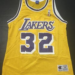 Men’s Vintage Champion Magic Johnson #32 LA Lakers Jersey Size 44