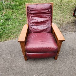 Mission Leather Reclining Chair 