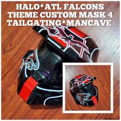 Custom HALO 😇  MASTER CHIEF#ATL🏈 FALCONS THEME MASK 4 TAILGATING/MANCAVE*🚘 & MORE*SHIPPING 📦 AVAILABLE 
