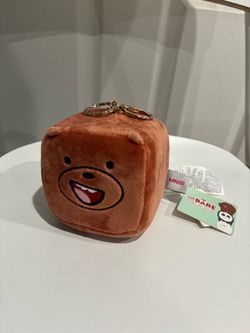 Miniso Life We Bare Bears Brown Grizzly Cube Plush Cartoon Network 6.7"