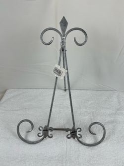 Decorative Wrought Iron Display Easel Stand – Plate, Picture & Book Holder