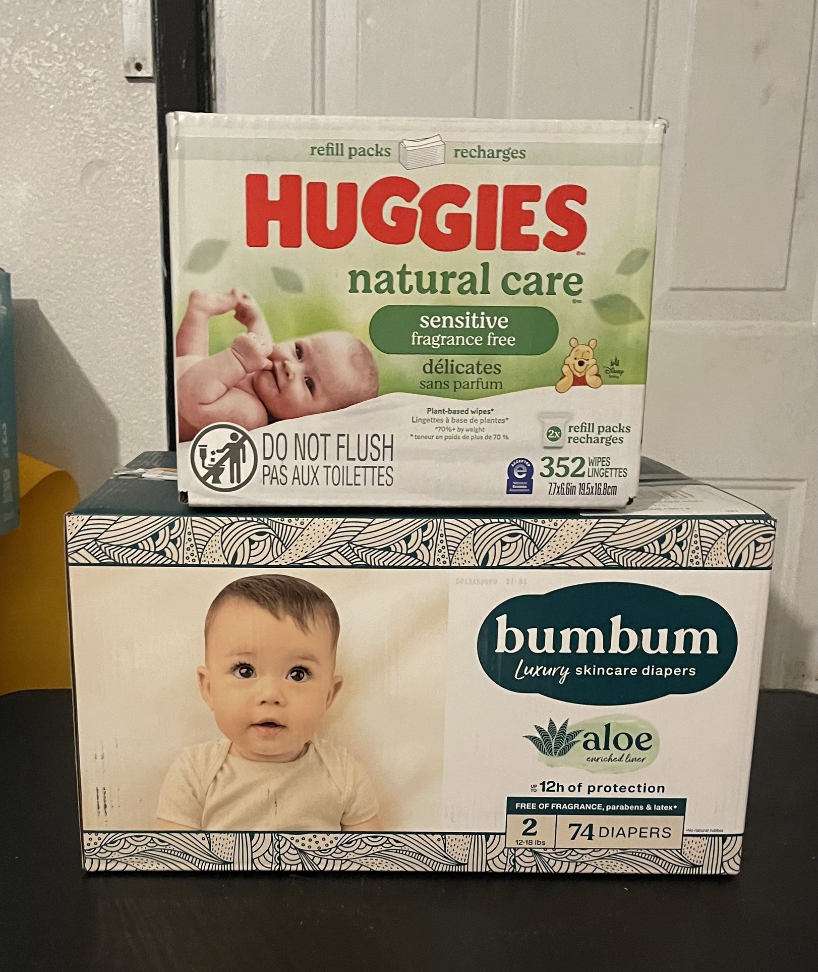 Bumbum Diaper & Huggies Wipes