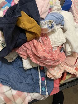 Box Full Of Baby Girl Cloths 0-3