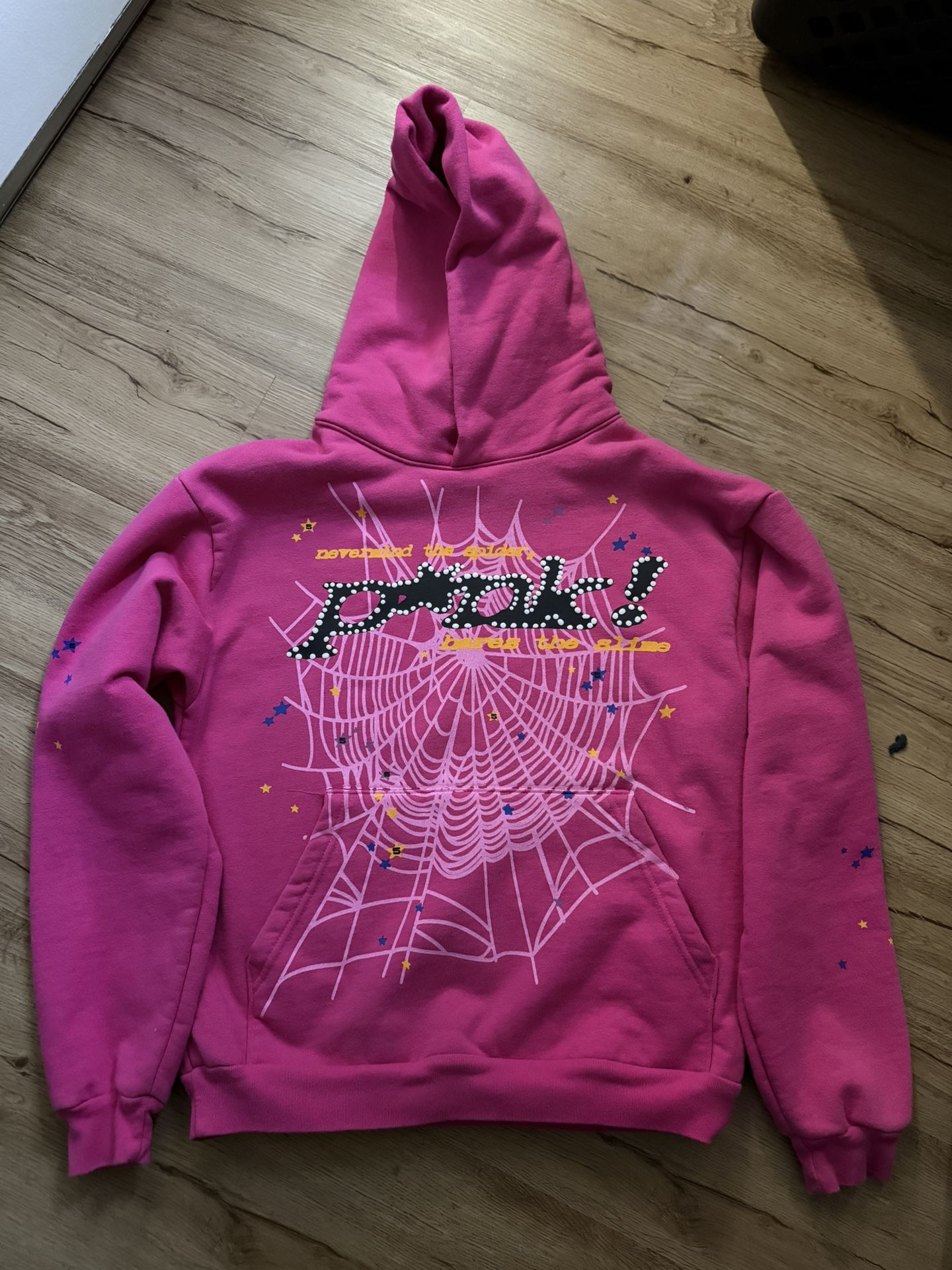 pink spider hoodie
