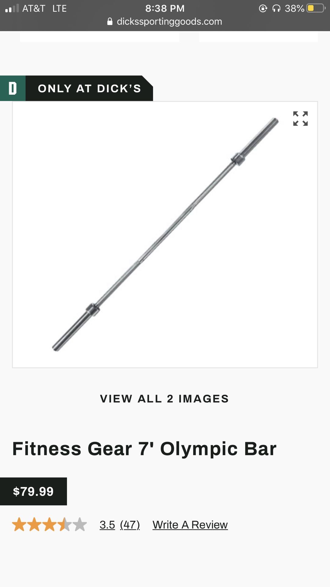 Olympic bar w/ clamps