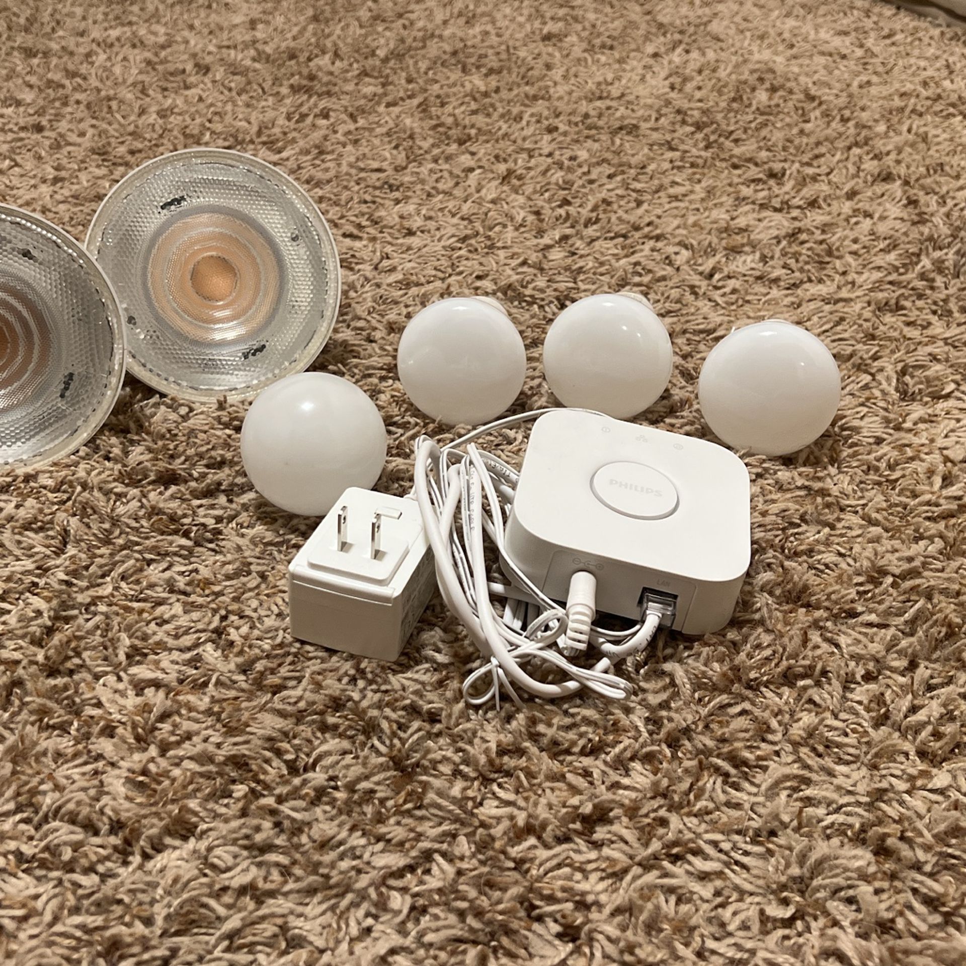 Phillips Hue Smart Lights Starter Kit W/ Hub And Extra Lights