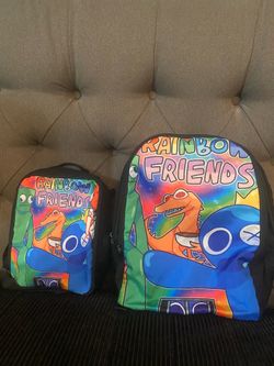 Rainbow Friends backpack and lunch bag set