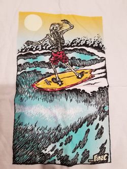 LOST SKELETON SURFER TANK TOP MENS MEDIUM NEW