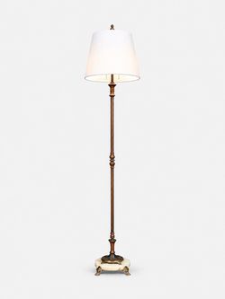 American Art Deco Brass & Onyx Floor Lamp by Artistic Brass & Bronze Works, c.1930's - Delivery Available