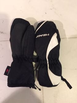 Head Kids Mittens XXS Black/White Zipper