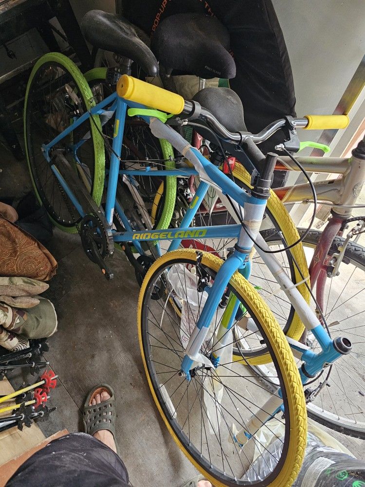 700c Ridgeland Hybrid Bike Steel Frame Stylish Color Design, Rider Height 5'4"+