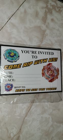 Bayblade invitations