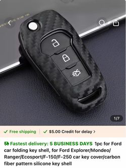 Ford Carbon Fiber Key Cover / Shell - F-150, Explorer, Ranger